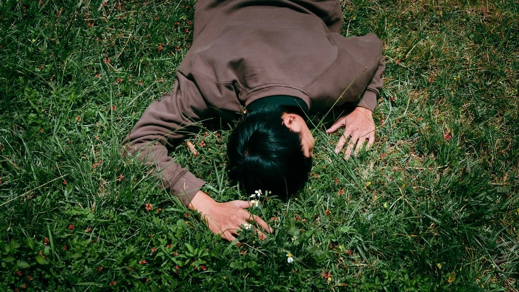Man in grass
