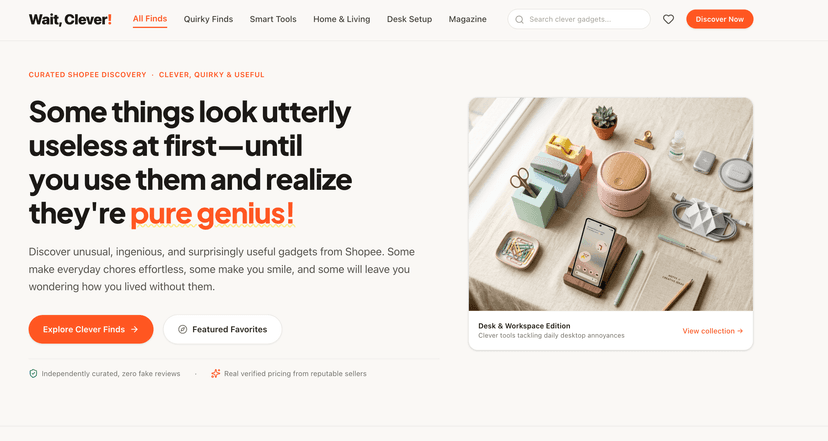Wait, Clever! (Ủa Hay!) — Custom Bilingual Website Designed by Kevin Duong