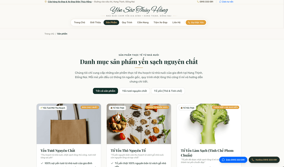 Yến Sào Thuý Hằng — Luxury Storefront